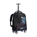 UNIKER Rolling Backpack with Spinner Wheels for Travel,Roller Bookbag for Men,Trolley School Bag,Cabin Approved Travel Backpack with Wheel, Wheeled Rucksack Suitcase with 4Wheels, Horse