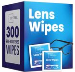 Lens Wipes for Eyeglasses - Pre-Moistened Individually Wrapped Scratch & Streak-Free for Glasses, Sunglasses & Camera Lenses 300ct