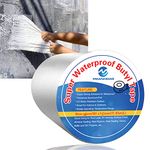 All-Purpose Super Waterproof Seal Repair Tape and Patch, Adhesive Butyl Tape with Aluminium Foil Perfect Sealing, 4 in by 16-1/2 FT