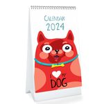 PAPER PLANE DESIGN Designer Desk Calendar 2024 (Multi Colour Dog)