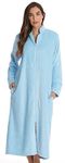 Just Love Plush Zipper Lounger Robe 6729-BLU-L