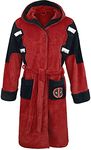 Dead pool Dressing Gown Mens Bathrobe | Mens Dressing Gowns With Hood | Marvel Gifts For Men | Official Deadpool Merchandise