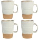 Gibson Elite 4 Pack Dreamweaver Terracotta Reactive 17 OZ Mug Set - Sand Cream