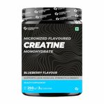 Carbamide Forte Micronised Creatine Monohydrate Powder | Creatine Supplement for Lean Muscle Volumization, Strength & Energy - Blueberry - 62 Servings - 250g