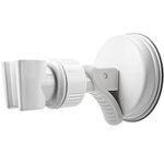 Adjustable Shower Head Holder, Bathroom Suction Cup Handheld Shower Head Bracket, Removable Handheld Showerhead & Wall Mounted Suction Bracket (White-1)