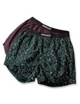 DAMENSCH Gift Box Inner Boxer Regular Fit 100% Cotton Boxer Shorts Back Pocket Breathable Super-Soft Anti-Bacterial Microfibre Waistband Ultra-Light Innerwear for Men -Black Box-L