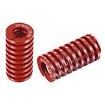 uxcell Compression Mould Die Spring, 25mm OD 50mm Free Length 65Mn 1225N Load Capacity Red 2pcs