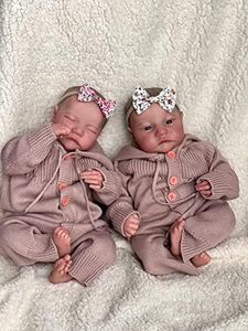 Zero Pam Muñecas Reborn Gemelas 19 Pulgadas 48 Cm Muñecas Reborn Silicona Gemelos Reborn Macho Y Hembra Set Regalo Para Niños Para Mujeres A partir de 3 Años