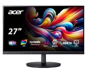 Acer CB272K 27 Inch UHD 4K 3840x2160 IPS Backlit LED Monitor I Type C 90W PD I HDR 10, Delta E<1, 350Nits, 99% sRGB I Height Adj, Tilt, Pivot I 1xHDMI, 1xDP, 1xType-C I Eye Safe Certified I Speakers