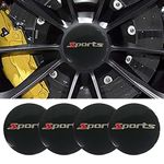 4pcs 2.22inch Car Logo ABS Material Wheel Center Cap Sticker Wheel Emblem Badge Logo Stickers (fit Sport)