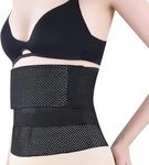 EDALI Waist Trainer for Women Body Shaper Corset Tummy Control Slimming Girdle Cincher Weight Loss Workout Trimmer Slimming Girdle Belly Band -Black