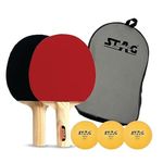 Stag Iconic Club Professional Table Tennis (T.T) Multiset - Table Tennis Rackets and T.T Balls Included| All-in-One Ping Pong Paddle Playset - Table Game Accessories
