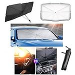 Car Front Window Sunshade, Car Windshield Sunshade Umbrella, Foldable Car Windscreen Sun Shade Blocks UV Ray 140cm x 78cm Large