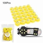 FIVE BEE 100Pcs/Pack Anti Slip Snow Ice Crampon Spikes- Durable Grips Grippers Crampon Cleats Shoes for Winter Outdoor Hiking Climbing