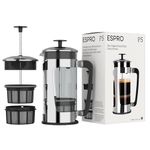 ESPRO P5 Double Micro-Filtered Coffee French Press, 32 Ounce, Polished Stainless Steel
