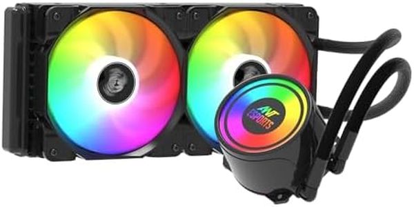 Ant Esports ICE-240 240mm Addressable RGB 2600RPM AIO I CPU Liquid Cooler - Black I Support Intel - LGA115X/1200/1700/1366/2011/2066, AMD - FM1/FM2/AM2//AM2+/AM3/AM3+/AM4/AM5