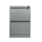 TUFFERONE 2 Drawer Durable Metal Office File Cabinet Drawer - Secure Storage Solution for Documents and Files (Powder Coated -Grey)