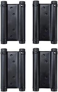 2Pairs 4Pcs 4'' Stainless Steel Matte Black Double Action Spring Door Hinge for Saloon Cafe Door Shop