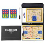 RoseFlower Basketball Coaching Board, Magnetic Tactics Strategy Board, Coaches Clipboard Kit with Magnets and Marker Pen, Coach Training Equipment for Teaching and Game Plan Demonstration