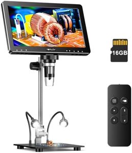 TOMLOV DM9 Max Digital Microscope: 20MP 10.1" 1500X HD IPS HDMI Coin Microscope Magnifier for Error Coins with Screen, LCD Soldering Microscopes for Adults, 10 LED Lights, PC/TV Compatible, 64GB