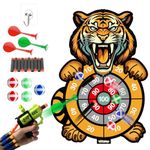 Tassino Foam Blaster Soft Bullet Guns Dart Game for Kids Cartoon Target Game Toy Sets Children's Indoor Outdoor Sport Game Toys Gifts (Tiger)