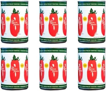 SMT San Merican Tomato No Salt Added Whole Peeled Tomatoes, 14.5oz (Pack of 6) - Grown in United States
