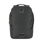 WENGER MX ECO Light laptop backpack with tablet pocket, notebook up to 16 inches, tablet of up to 10 inches, organizer, 19 L, for men and women, office, business travel or uni, gray, 612262