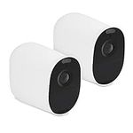 kwmobile 2x Skin Compatible with Arlo Essential Spotlight - Silicone Security Camera Case Outdoor CCTV Cover - White