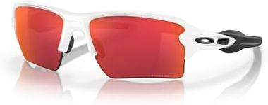 Oakley Mens OO9188 Flak 2.0 XL Rectangular Sunglasses, Polished White/Prizm Field, 59 mm