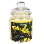 Eternia® Citronella Luxury Scented Aromatherapy Candle with Glass Jar Candle for Home Use - 40 Hours Burn Time (Yellow)