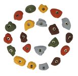 Atomik Climbing 21 Small Classic Footholds Bolt-On in Assorted Earth Tones