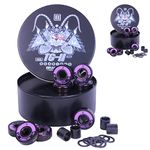 BRAVORD TG11PRO Skateboard Bearings, Black Ceramic Ball Bearings with Washers and Spacers (Pack of 16)