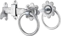 IRONTITE® Ring Gate Latch, Heavy Duty Gate Latch for Wooden Gates, Auto Garden Gate Latch Ideal for Keeping Garden Gates and Doors Shut, Opened from Either Side of Gate (Galvanised)