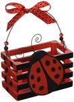 Ladybug Collection Ladybug Wood Crate, red, Black, 3" high x 4.75" Wide x 3" deep