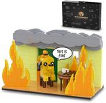 BUILDIFY This is Fine Dog Building Blocks, Funny Internet Meme Dog Compatible with Lego Dog,Puppy Animal Figure Calm in Fire,Desktop Collectible Model Toys,Birthday Gift for Kids Boys Girls (403 Pcs)