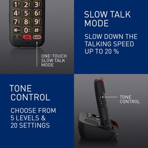 Panasonic Amplified Cordless Phone – Big Button, Loud Volume, Answer Machine