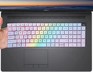 Keyboard Cover for 15.6" Dell Latitude 5520 5521 5530 5531 Keyboard Skin Cover, 15.6" Dell Precision 3560 3570 3561 3571 Laptop Keyboard Cover Protector Skin, Colorful Rainbow
