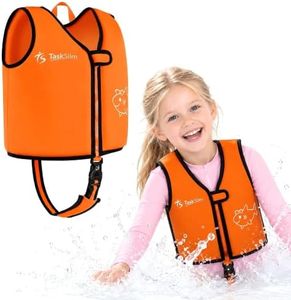 Orange Shark Swim Trainer Big Kids 50-80 lbs 5-8 Yr Floaties Puddle Jumper | Orange Shark Swim Trainer Big Kids Youth 50-80 lbs 5-8 Yr · Chest 23.2-25.6" · 31.5N Buoyancy · XPE Foam · UPF 50+ · Size L