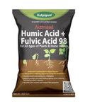 Katyayani Activated Humic Fulvic Acid 98% for Plant Fertilizer for Potted Plants |Soil Conditioner, Improves Plant Root System & Growth Enhancer home and garden |800gm x 1|