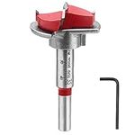 HPHOPE Forstner Bit 35mm Adjustable Positioning Drill, Concealed Hinge Jig Drill Guide Bit, Cemented Carbide Woodworking Hole Saw with Depth Stoper (Depth Range 10-40mm)