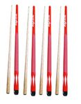 JBB Billiards Snooker Cue Stick and Pool Cue Stick Designer Cue Stick 9 mm - 4 Pcs (Red)