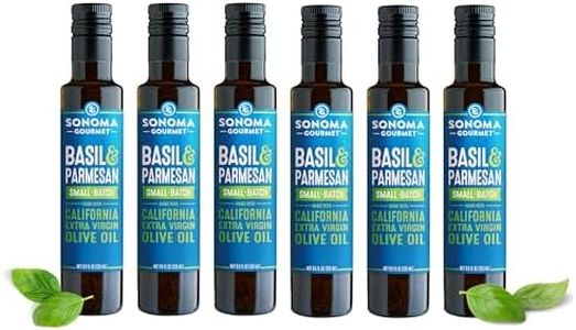 Sonoma Gourmet: Basil & Parmesan Flavored Olive Oil | 100% California Extra Virgin Olive Oil | 8.5 FL OZ (Pack of 6)