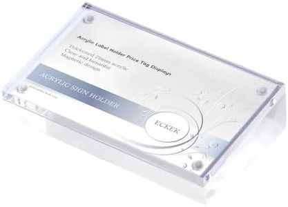 ECKEK Acrylic Label Holder Price Tag Displays Sign Holder Data Card Holder Table Top Sign Stand (150*100mm/5.91x3.94 inches)