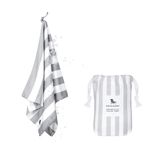 Dock & Bay QuickCool Cooling Towel - For Workouts & Sports - Cools to 15°C - Includes Bag - 25" x 12"/ 63x29cm - Goa Grey