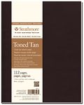 Strathmore 400 Toned 118gsm Paper Soft Cover Sketchbook, Fine Grain, 7.75 x 9.75 in, 56 Sheets, Ideal for Professionals & Students