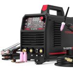 YESWELDER 205A Tig Welder with Pulse Large LED Display, Stick/DC TIG/Pulse TIG 3 in 1, 110&220V Dual Voltage TIG Welding Machine TIG-205P