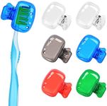 Waenerec 6 Pack Toothbrush Covers Portable Toothbrush Protector Coverings Clips Toothbrush Storage Head Cover Cap for Kids Bathroom Home Travel Toothbrush Case