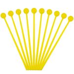 AUEAR, 10 Pack Plastic Bell Mallets Solid Drum Percussion Sticks Hammer for Drum Chime Xylophone Yellow