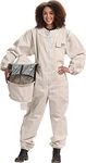 Bees & Co U73 Natural Cotton Beekeeper Suit with Round Veil, XL, Beige