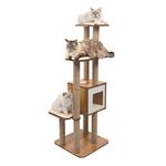 Catit Vesper High Base Extra Large Cat Tree, Cat Furniture, Walnut